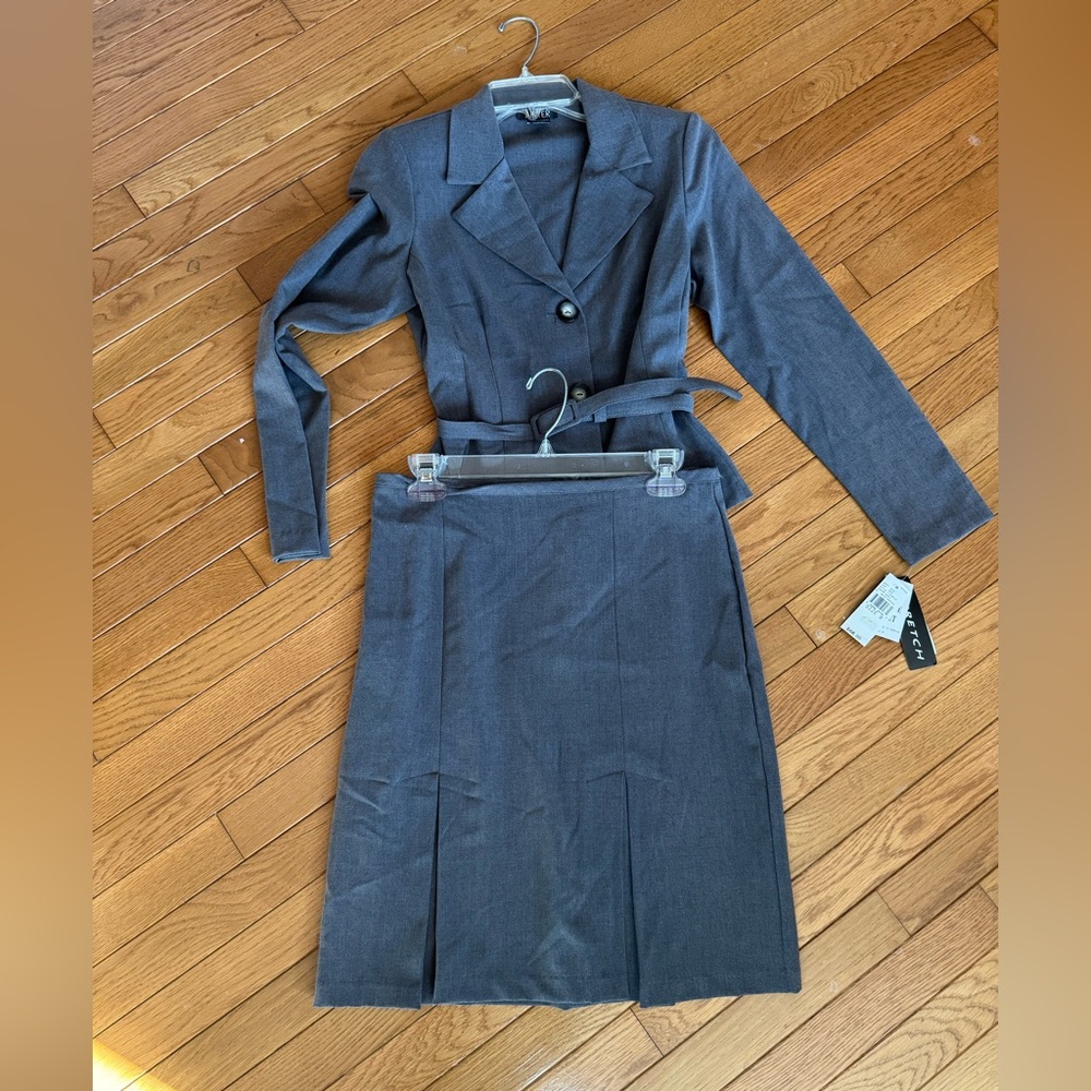 Two piece gray suit